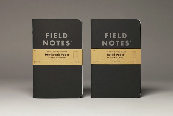 Pitch Black Notebook - Ruled or Dot-Graph