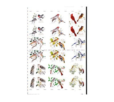 Birds and Trees of North America Press Sheet